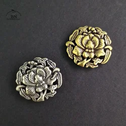 Chrysanthemum flowers Brass Screw Rivet Button DIY Leather Bag Wallet Chain Garment Decoration Retro Buckles Belt wallet accesso