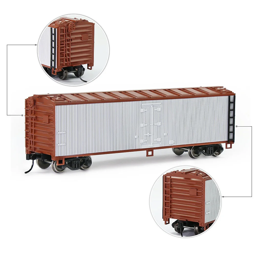 Evemodel Train 1 Unit HO Scale 1:87 40' Wood-side Reefer Freight Car C8747