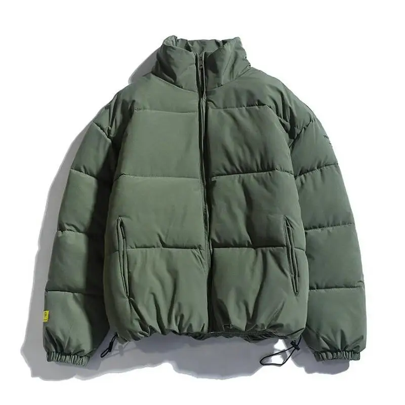 2021 Casaco de Inverno Masculino Quente Parkas Streetwear Algodão Casacos Magros Jaquetas Masculinas Sólida À Prova de Vento Casaco Acolchoado Mens