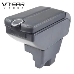 Vtear Armrest Cushion USB Centre Console ABS Arm Rest Storage Box Car-Styling Accessories Interior Parts For Geely MK King Dong