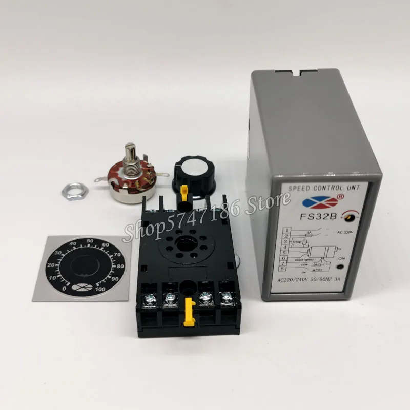 Двигатель Скорость контроллер 220V AC SS-32 FS32B однофазный двигатель контроллер Отдельный переключатель Скорость регулирования