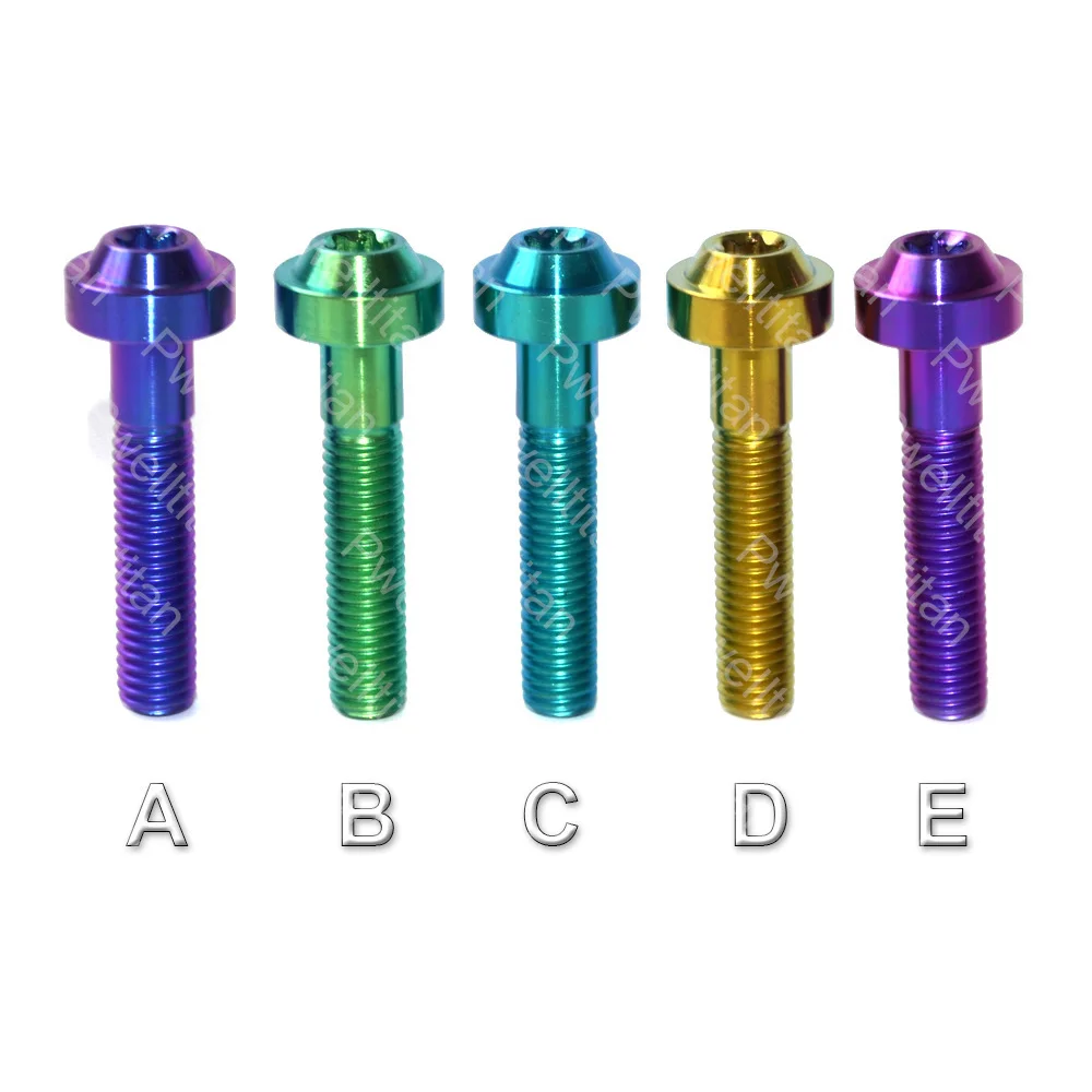 

10 PCS M8 X 40mm Titanium Alloy Bolt Grade5 Ti Torx Umbrella Head Screw Fastener for Sport Motorcycle Race Mountain Motocross