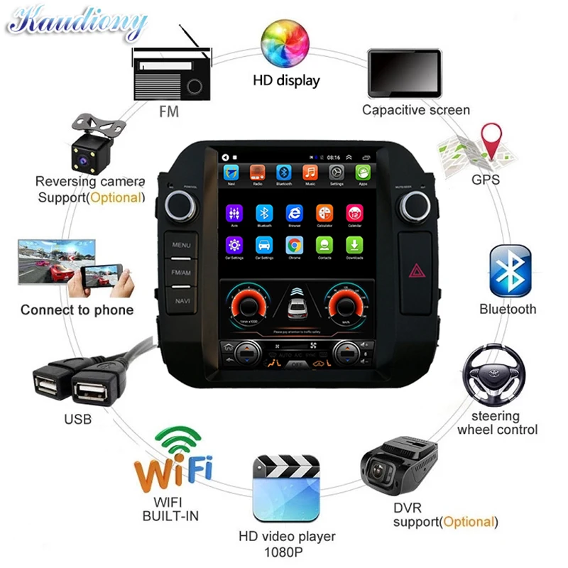 Kaudiony Android 12 Car Radio Automotivo For Kia Sportage 3 SL Auto GPS Navigation DVD Player Multimedia Stereo 4G DSP 2010-2016