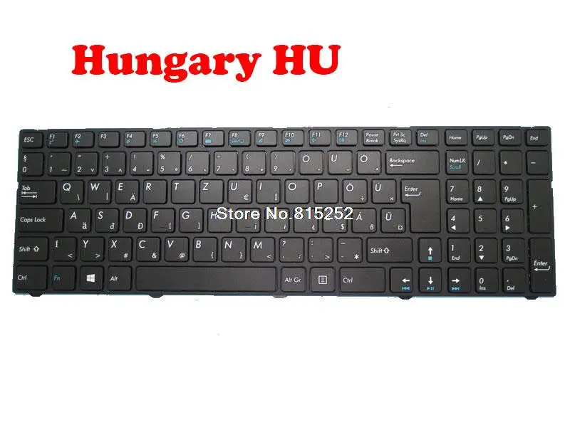 Laptop Keyboard For MEDION AKOYA P6402 MD60800 Black With Frame Belgium BE/Hungary HU/Nordic NE/Swiss German SG/Slovakian SK