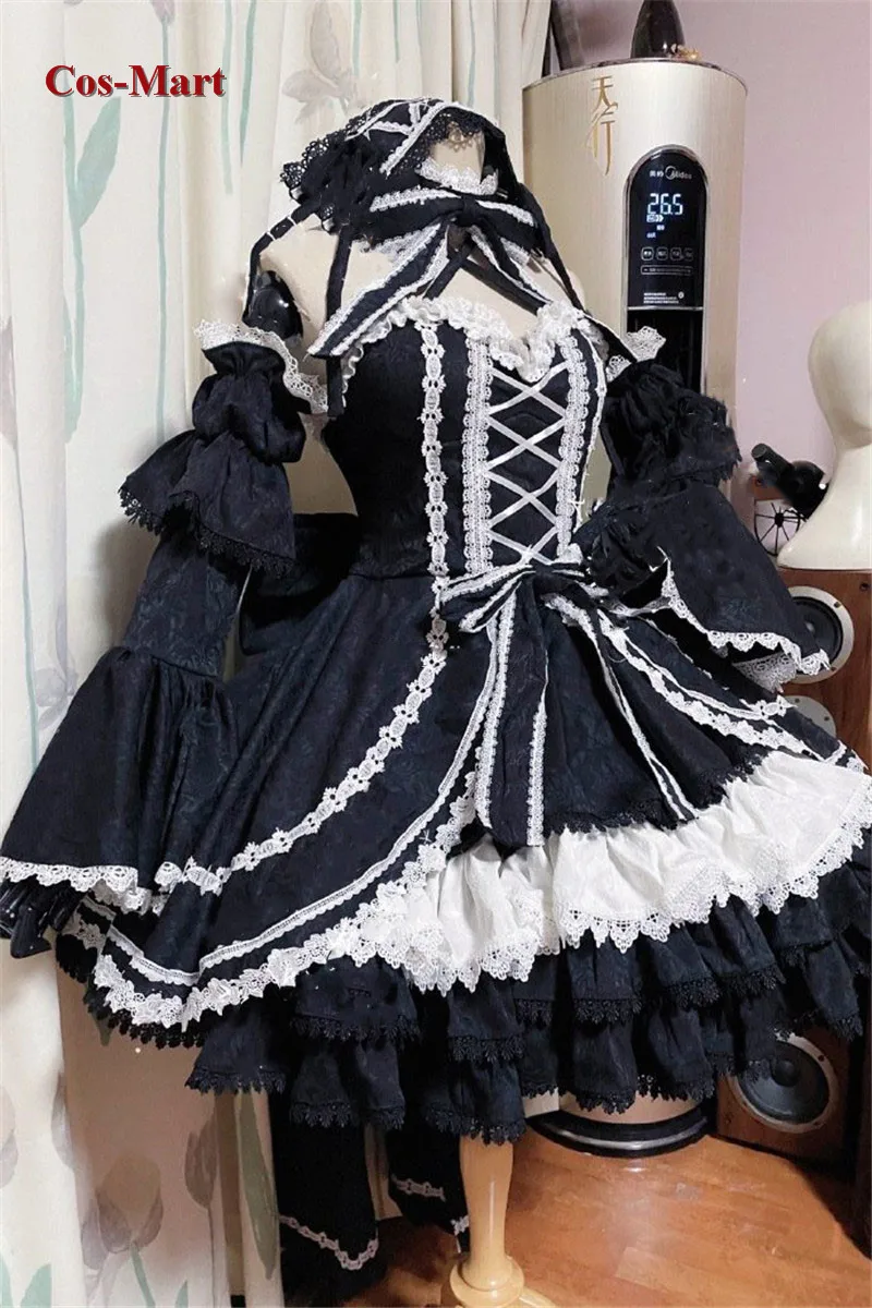 Anime Visible Record Tokisaki Mio Cosplay Costume Gorgeous Black Lolita Dress Activity Party Role Play Clothing Custom-Make