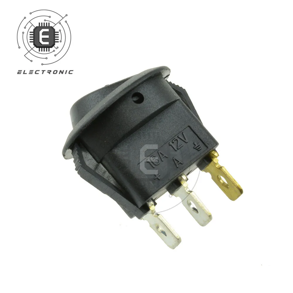 12V/125V/250V cerchio superiore e cerchio inferiore interruttore occhio di gatto 3pin auto Polka Dot LED interruttore a levetta a bilanciere