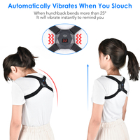 Smart Vibration Back Posture Corrector Reminder Shoulder Training Belt Intelligent LCD Display Correction Humpback Massager