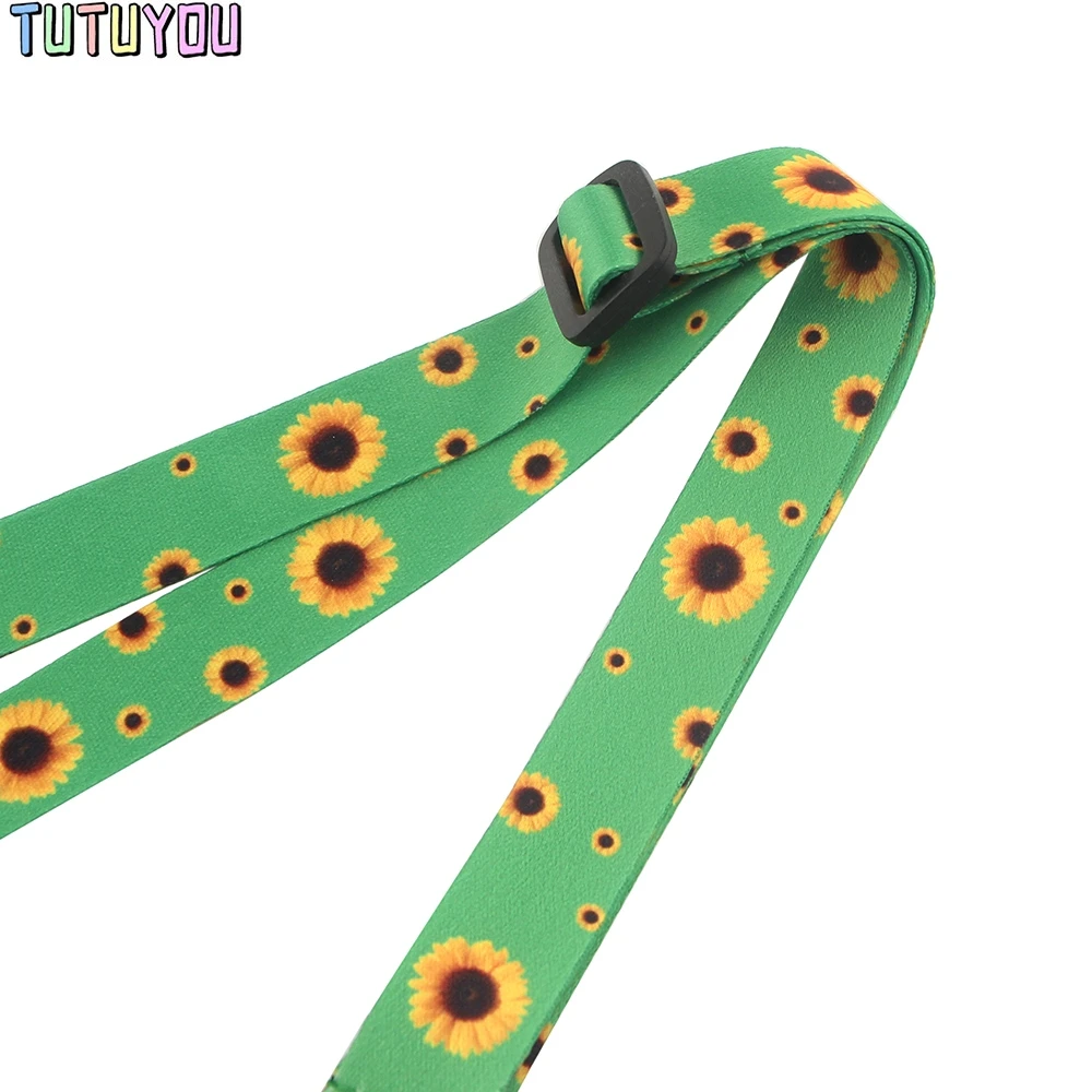 Sunflower Summer Lanyard Hot Style Hidden Credit Card Key Chain Gifts For Friends Student Phone USB Badge Holder Necklac