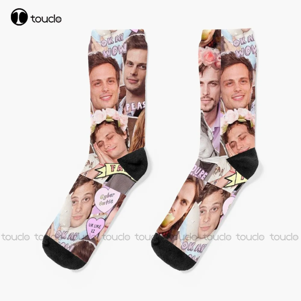 Matthew Gray Gubler Kawaii Collage Socks Womens Cotton Socks Personalized Custom Unisex Adult Teen Youth Socks Fashion New