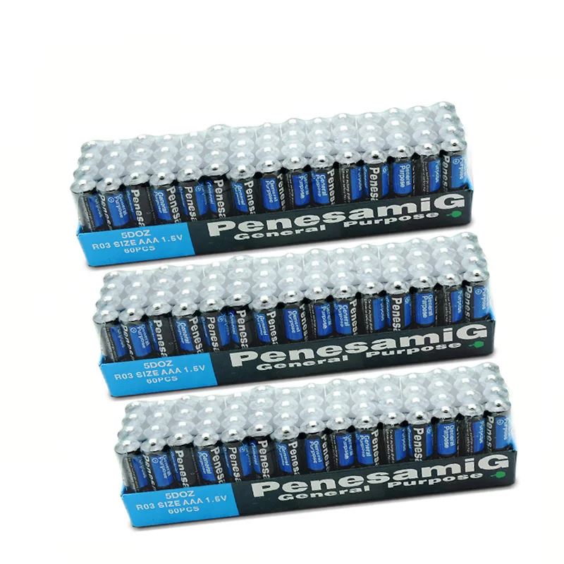 

180PCS AAA 1.5V Battery Carbon Dry Batteries Safe Strong Explosion-proof 1.5 Volt 3A UM4 Bateria High Quality No Mercury Cheap