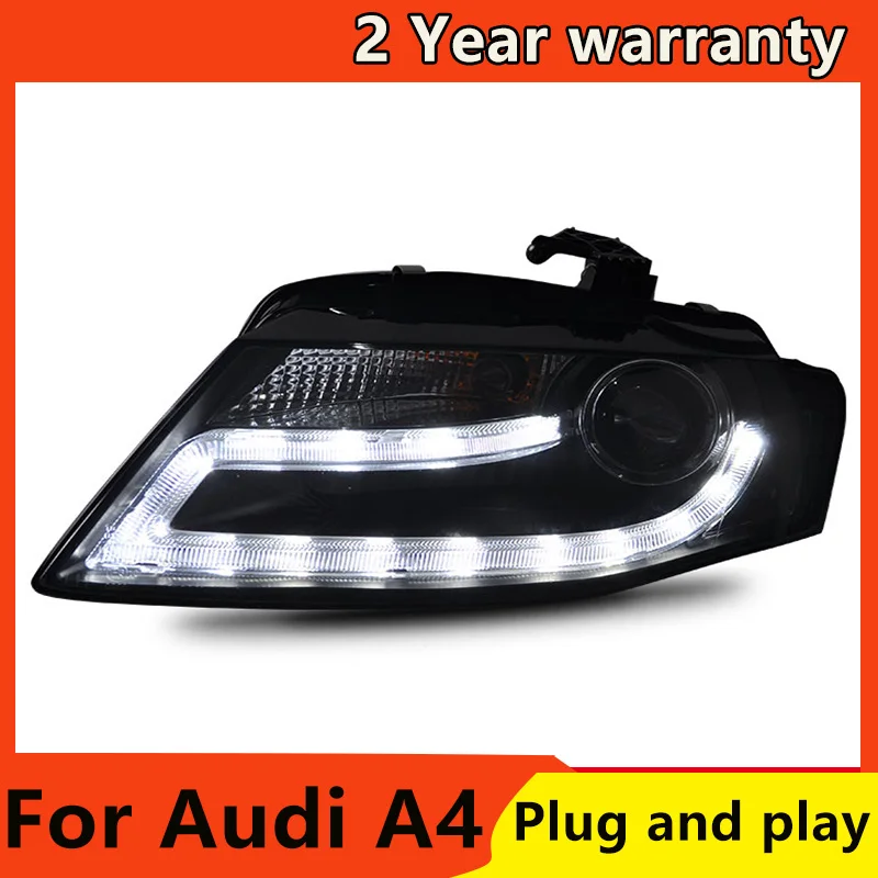 

KOWELL Car Styling for Audi A4 B8 Headlights 2009-2012 A4L LED Headlight LED DRL Bi Xenon Lens High Low Beam Parking