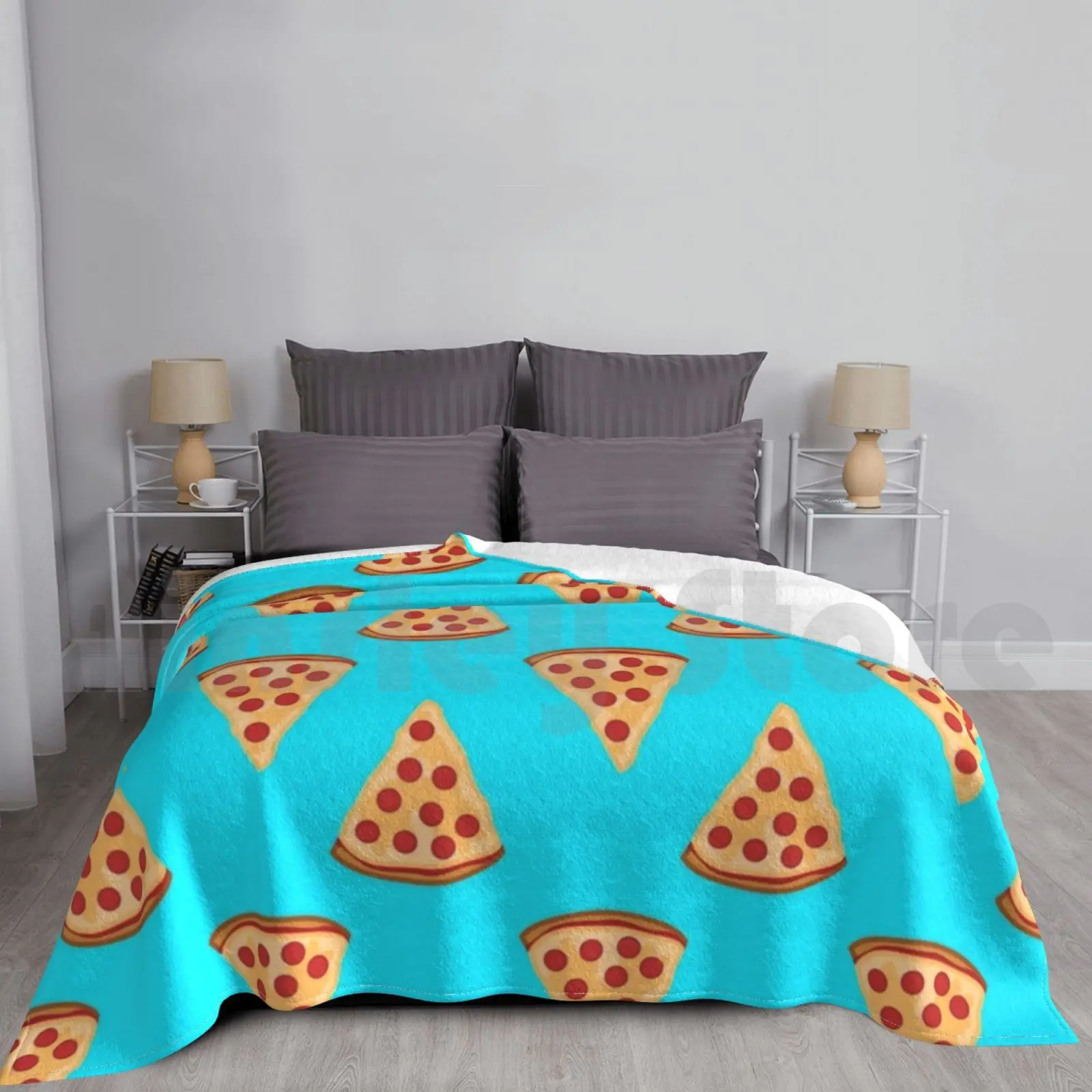 Manta para fiesta de Pizza, moda personalizada, Pizza, Pepperoni, Pizza, fiesta, comida de verano, comida de verano, amante de la Pizza