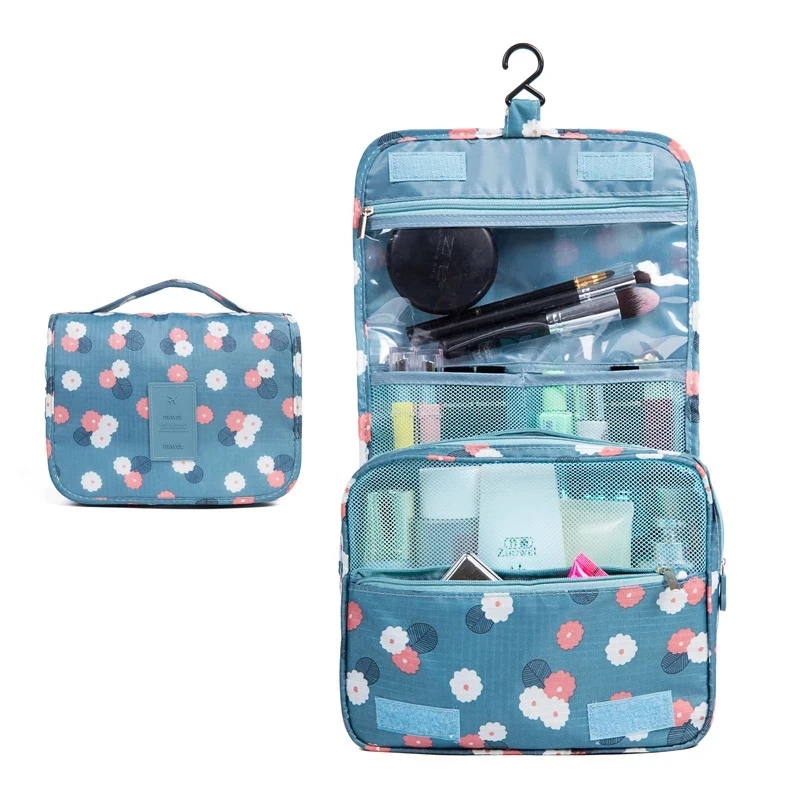 Cosmetic Bag Travel Hanging Toiletry kit Storage Makeup Organizer Collapsible Make Up Pouch 2021 New Woman Men Hook Shower Bags