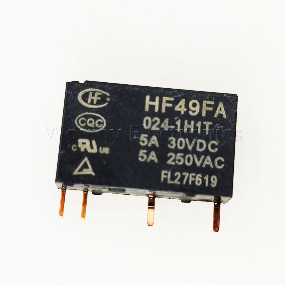 

Free shipping 10pcs/lot HF49FA-024-1H1T 5A 4-pin 24VDC relay DIP4