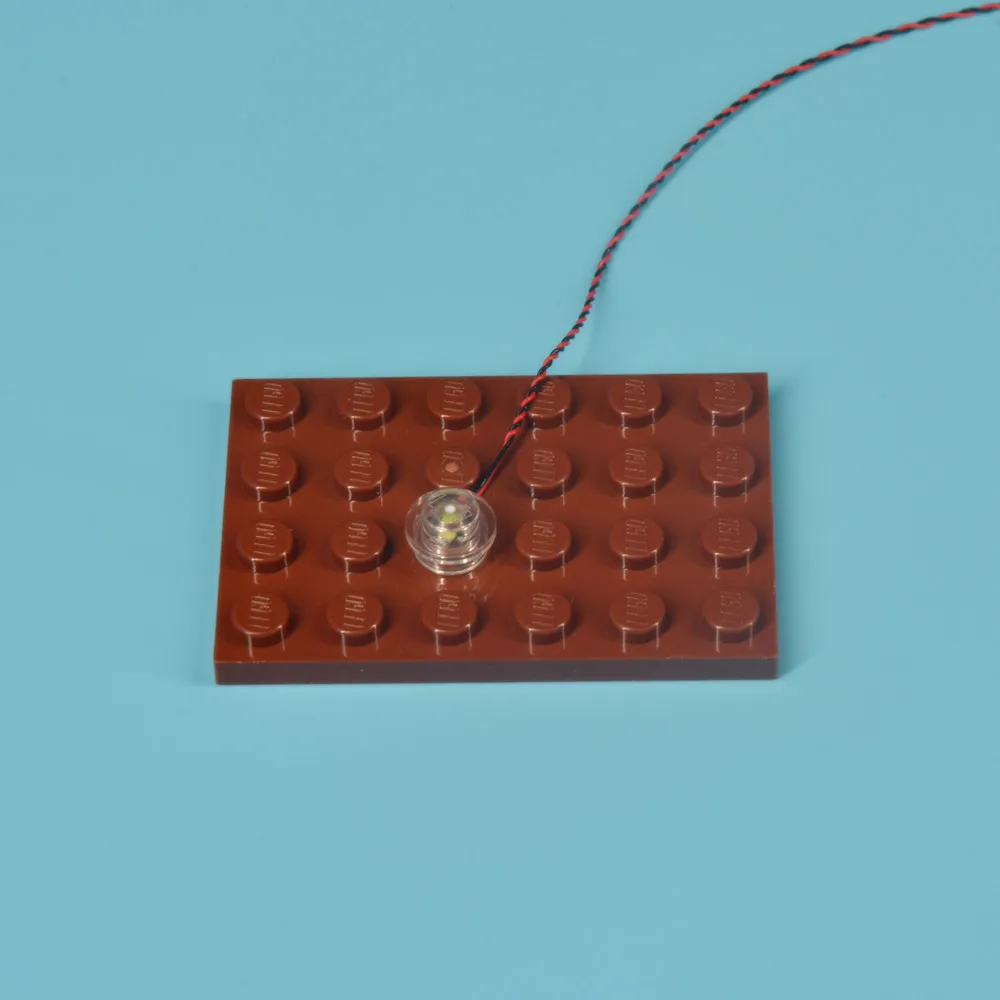 LED Bit Light para Lego Building Blocks Modelo, 0.8mm Plug, DIY, personalizado sua própria luz, Terminal Wire Harness, 1pc