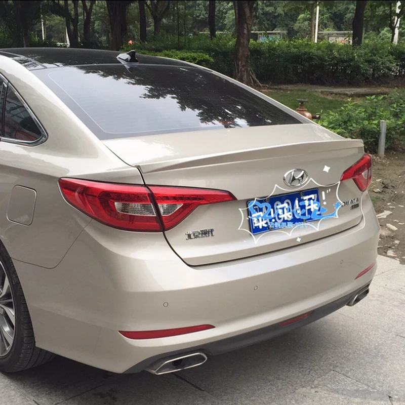 

For Hyundai Sonata Spoiler ABS Material Car Rear Wing Primer Color Rear Spoiler For Hyundai Sonata 9 Spoiler 2014-2016