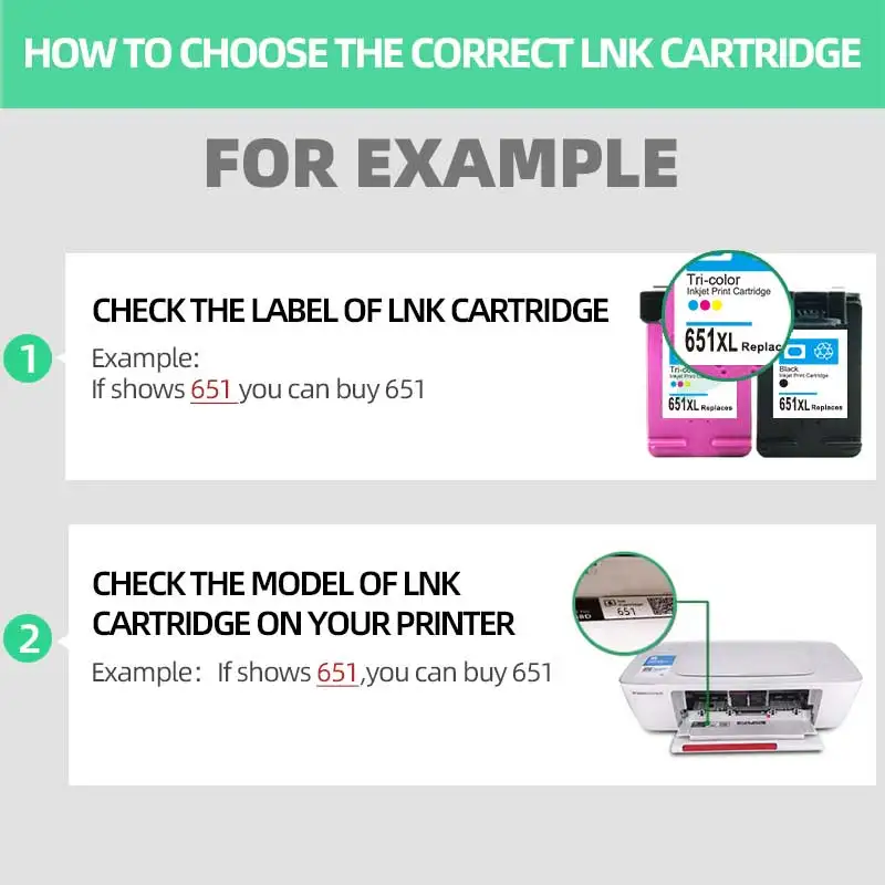 Hicor Remanufactured Ink Cartridge Replacement for HP 651 651XL for Deskjet Ink Advantage5575 5645 HP OfficeJet 202 202c 250 252