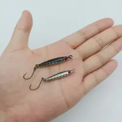 DUODUOYU 1PCS  Mini  Metal Jig Spoon Fishing Lure 3g/5g  Fish Small Fish With Single Hook Sea Bass Fishing Lure