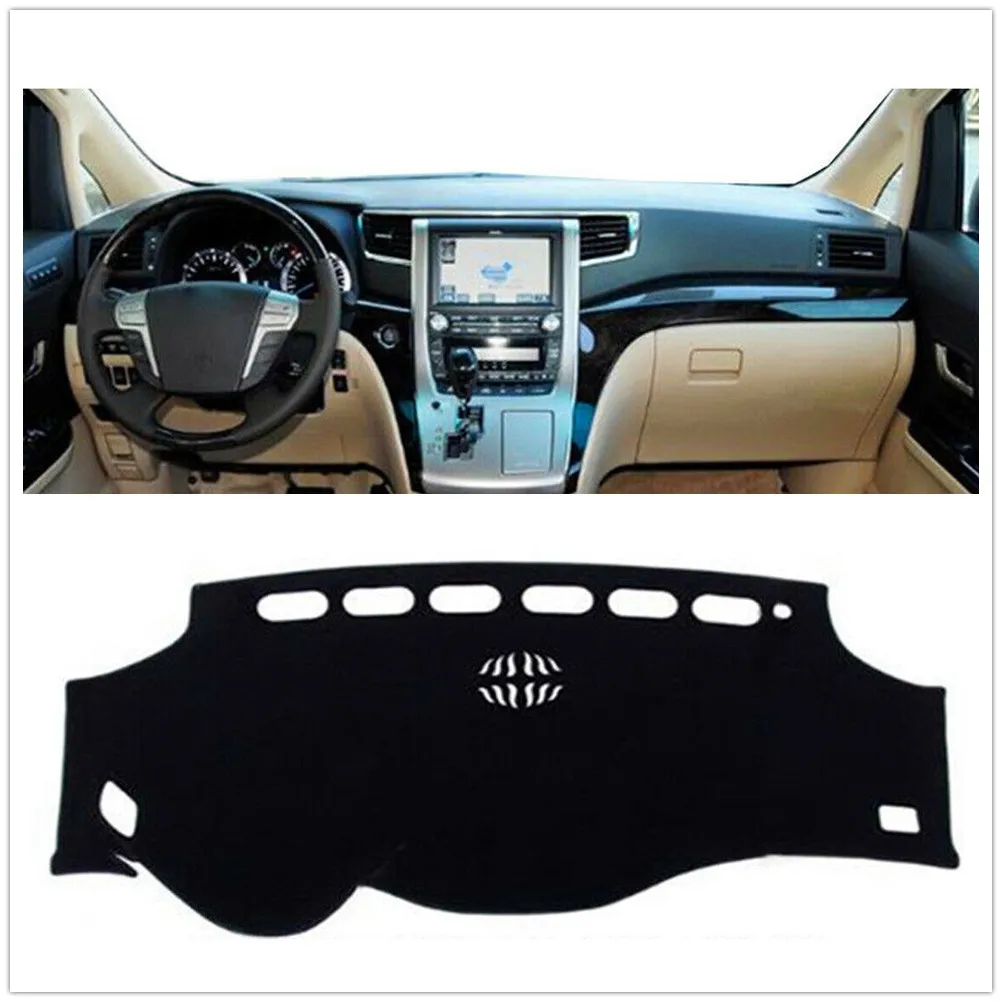 

For Toyota Alphard 2008-2017 Front Dashboard Cover Carpet Car Black Dash Board Heat Proof Mat Anti-Sun Shade Pad Dashmat Strip