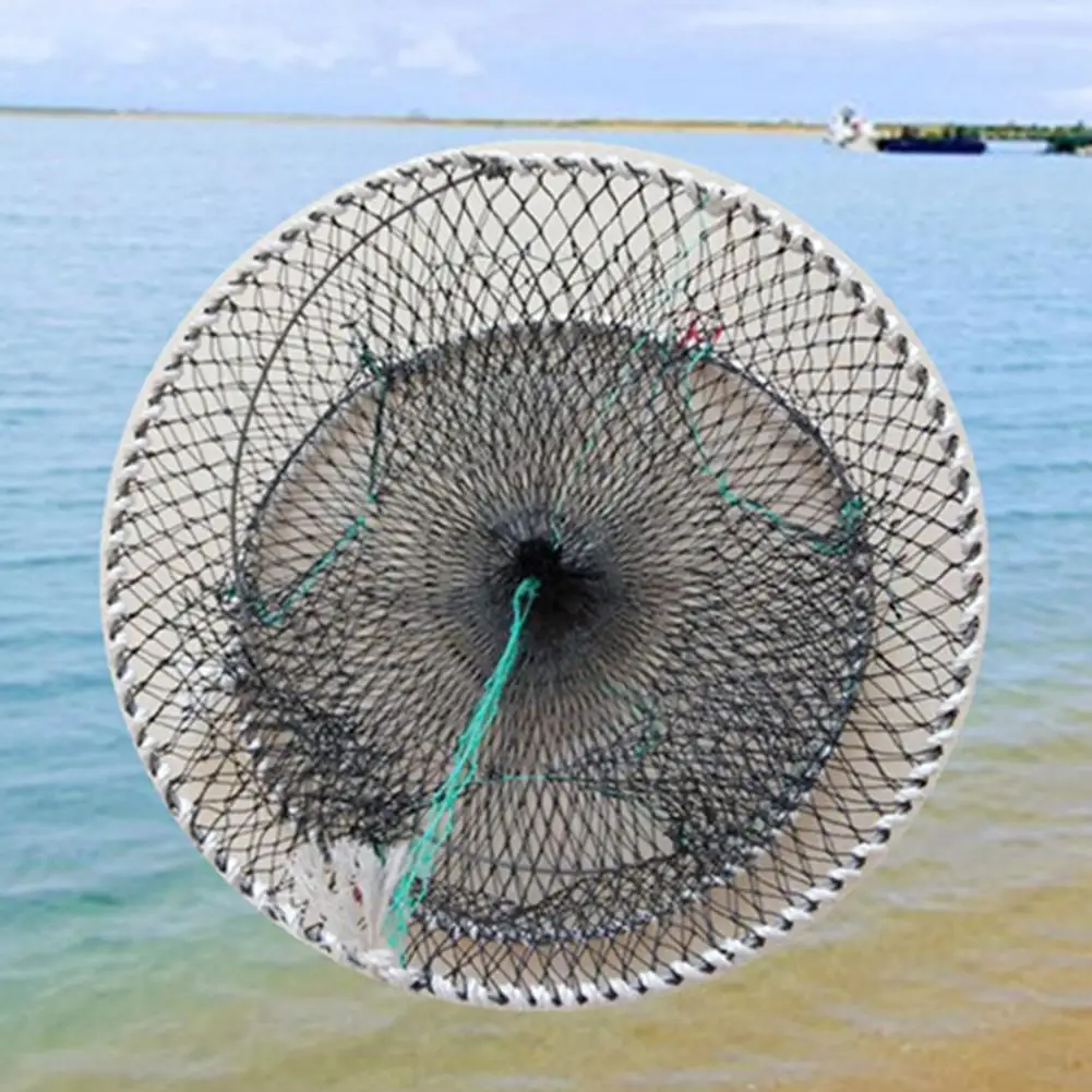 Folding Round Shape Crab Crayfish Fishing Net Cage Shrimp Catcher Bait Trap Fishing Net