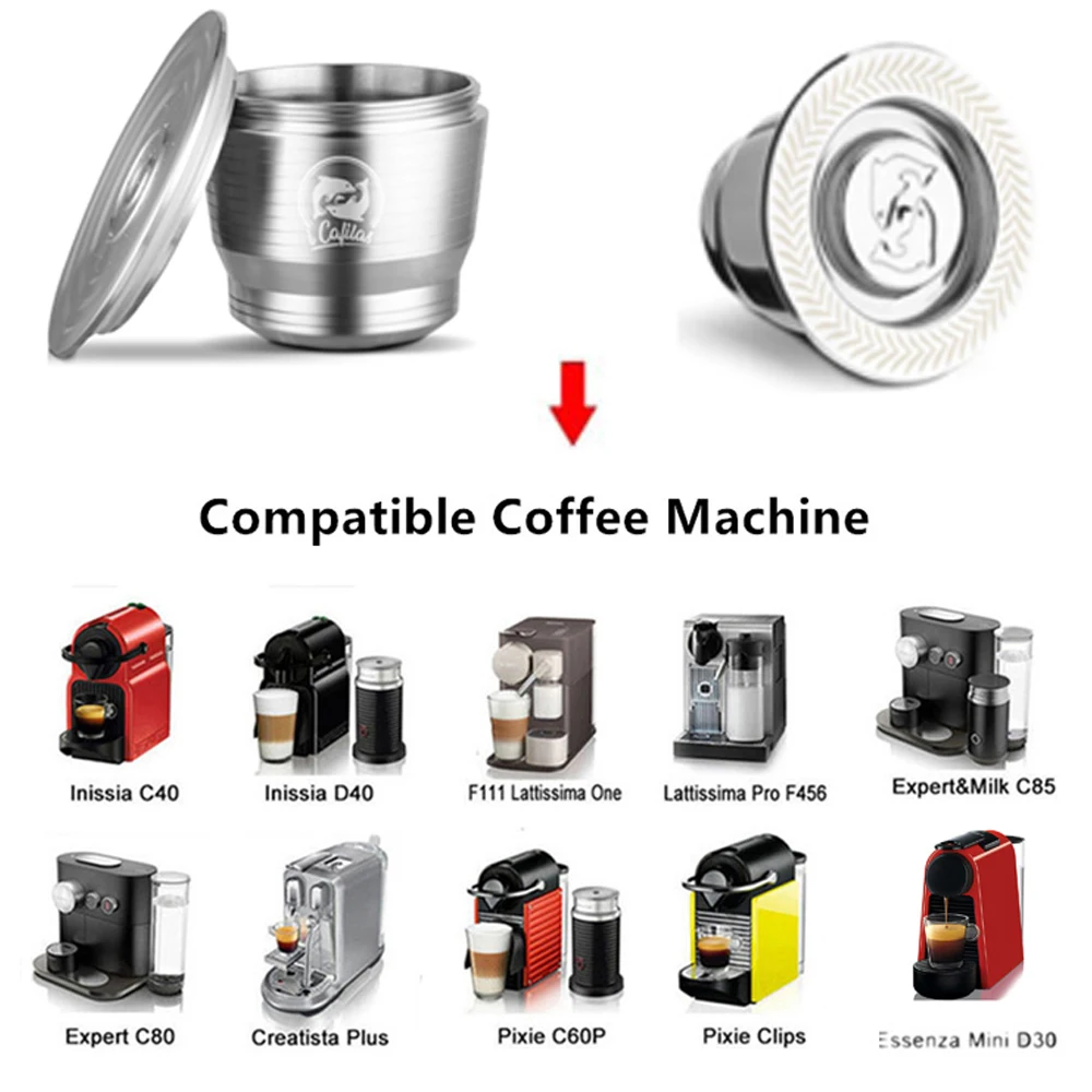 iCafilas Stainless Steel  Capsule For Nespresso Refillable Pod Compatible With Espresso Coffee Filters And Tamper Wholesale