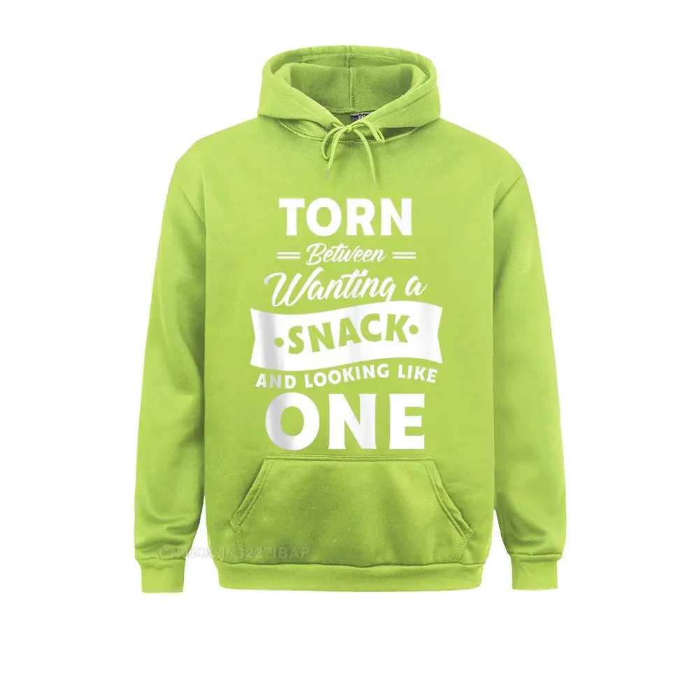 Torn Between Wanting A Snack And Looking Like Funny Sweatshirts Hip Hop Special Hoodies Youthful Sportswears For Men Mother Day