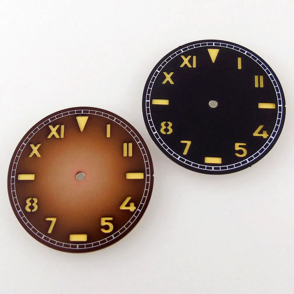 35mm*0.7mm Sterile California Watch Dial Black/Brown For NH35/NH36 ETA2823/2836 Miyota8215/821A Mingzhu2813/3804 ST1612