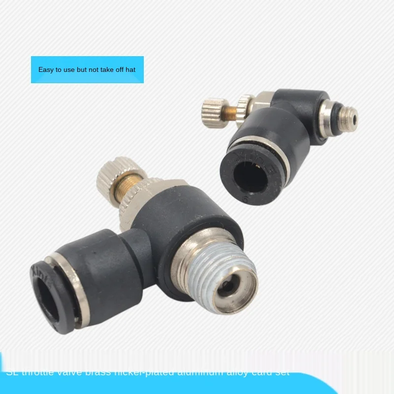 SL Pneumatic Quick Connector SL4-M5 SL4-M6 SL4--01 SL8-02 10-03 12-04 Air Pipe Pressure Regulating Throttle Valve SL6-02