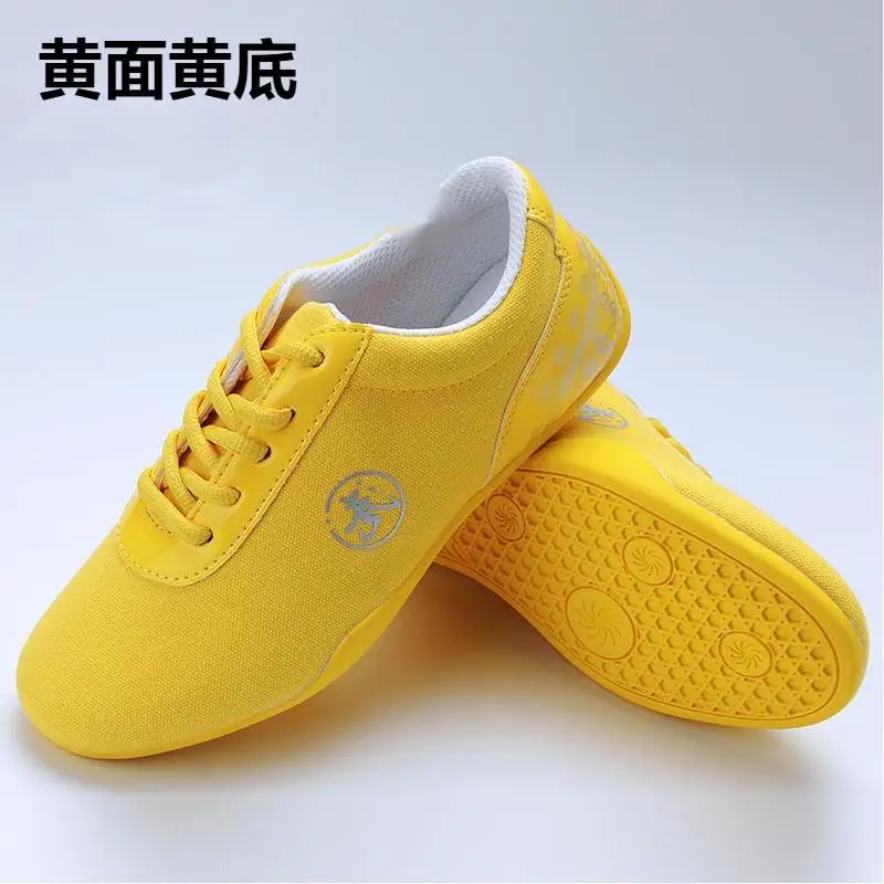 Canvas Breathable Tai Chi Shoes Free Flexible Kung Fu Wushu Shoes Martial Arts Sneaker Sports Training Footwear