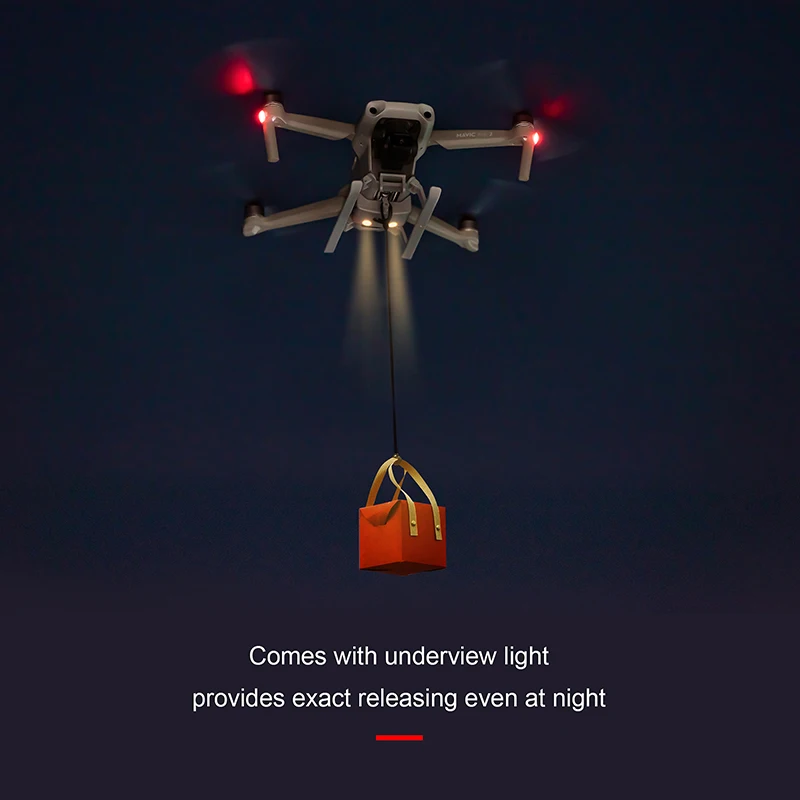 For DJI Air 2/2S Drone Air-Dropping Thrower System Long Distance Transport Remote Delivery Underview Light Foldable Landing Gear