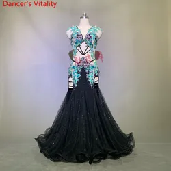 Traje lujoso de danza del vientre para mujer, conjunto de falda de dobladillo grande, sujetador con cuentas brillantes, ropa de escenario de baile indio Oriental