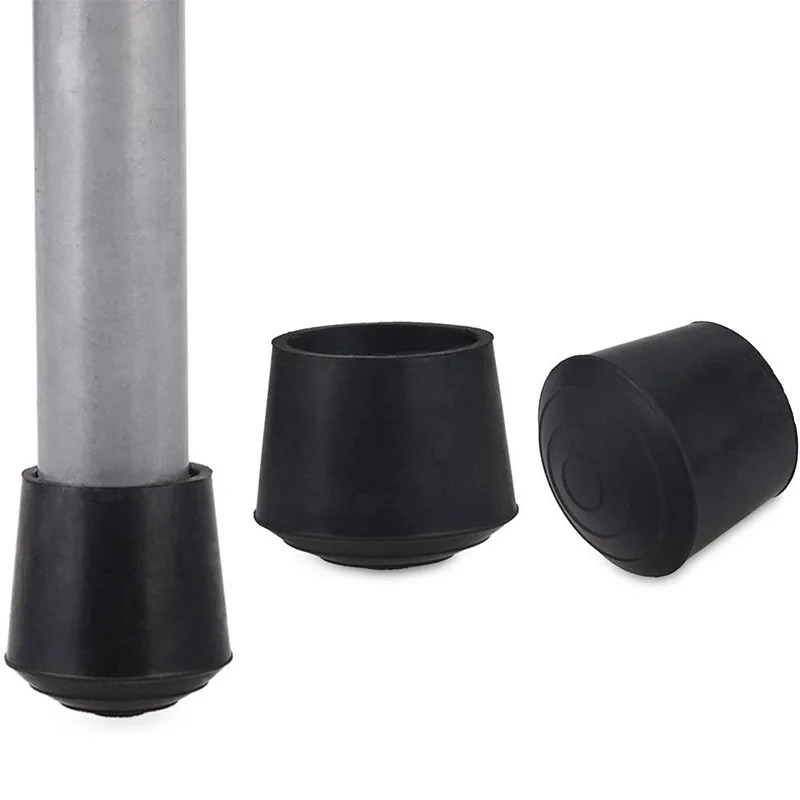 32 PCS 7/8 inch Round Chair Leg Tips Caps Anti-Slip Black Rubber Table Feet Covers Chair Leg Protectors
