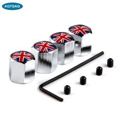 4Pcs/Set Classic MINI Anti-theft Chrome Car Wheel Tire Valve Stem Cap For Car/Motorcycle,Air Leakproof And Protection Your Valve