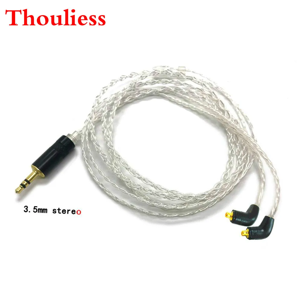 

Thouliess 1.2m 4 Cores 7N OCC Silver Plated Headphone Upgrade Cable 2.5/3.5/4.4mm Balanced For ER4SR ER4XR Headphones