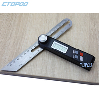 Gauge Stainless Steel Digital Protractor T Bevel 360 Degree Electronic Level Battery Operated LCD Display Angle Finder Sliding