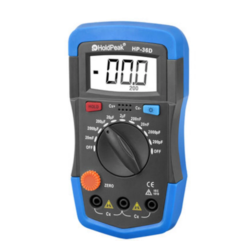 HP-36D Instrument Digital Capacitance Tester Capacitor Multimeter With Backlight Data To Maintain 20000UF