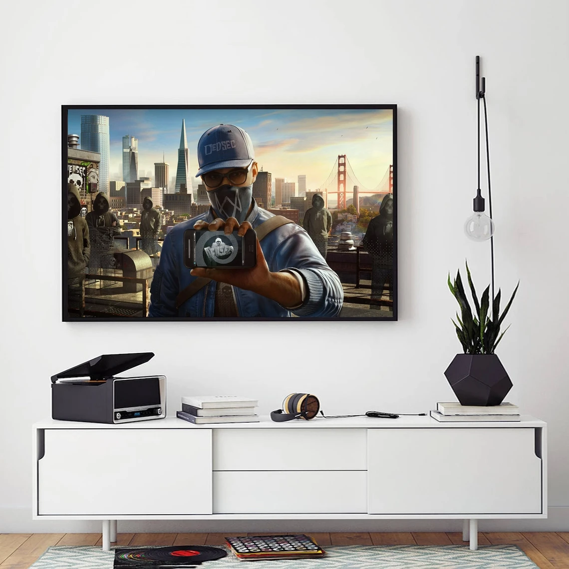 Watch Dogs 2 Marcus Game Poster Art Print Canvas Painting Wall Pictures Living Room Home Decor (No Frame)