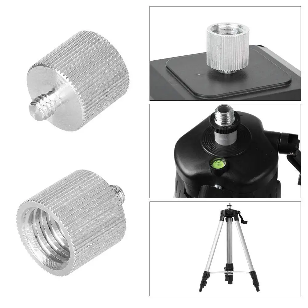 2Pcs อลูมิเนียมอัลลอยด์อะแดปเตอร์,ระดับวงเล็บสกรูแปลง Nut,universal 1/4ถึง5/8ระดับสกรูยึดอุปกรณ์เสริม