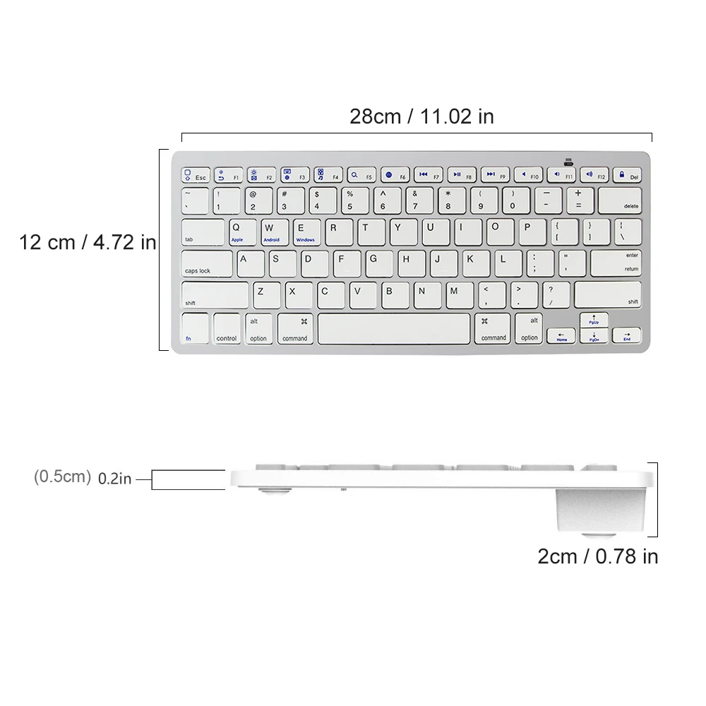 X5 Bluetooth Wireless Keyboard with Touch Mouse Ultra-slim Mini Portable 78 Keys Keyboards Combo for PC Desktop iMac Office Use