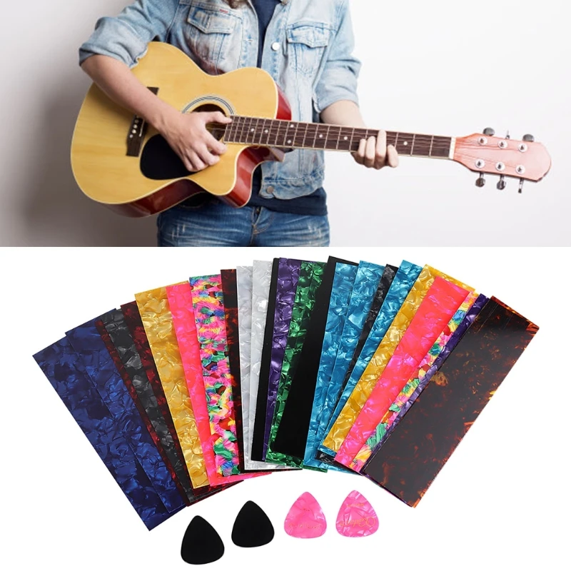 2024 Top 25Pcs Guitar Pick Punch Sheets DIY Pick Celluloid Guitar Pick Strips Three Thickness Mixed 0.50mm 0.73mm 0.90mm Sheets