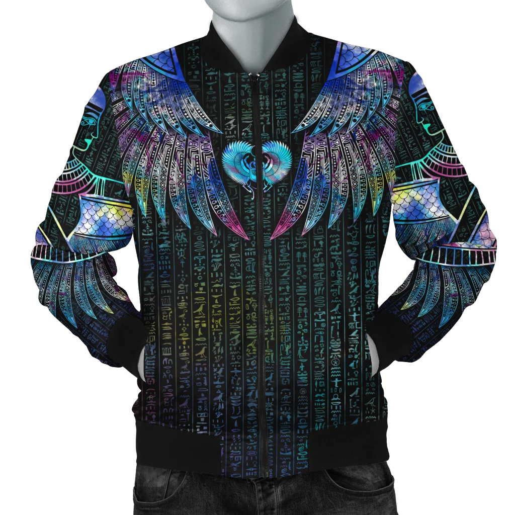 Autumn/Winter Mens Bomber Jacket Ancient Egypt Eyes Of Horus 3D All over Printed Zip Tracksuits Unisex Casual Zipper Jacket WP24