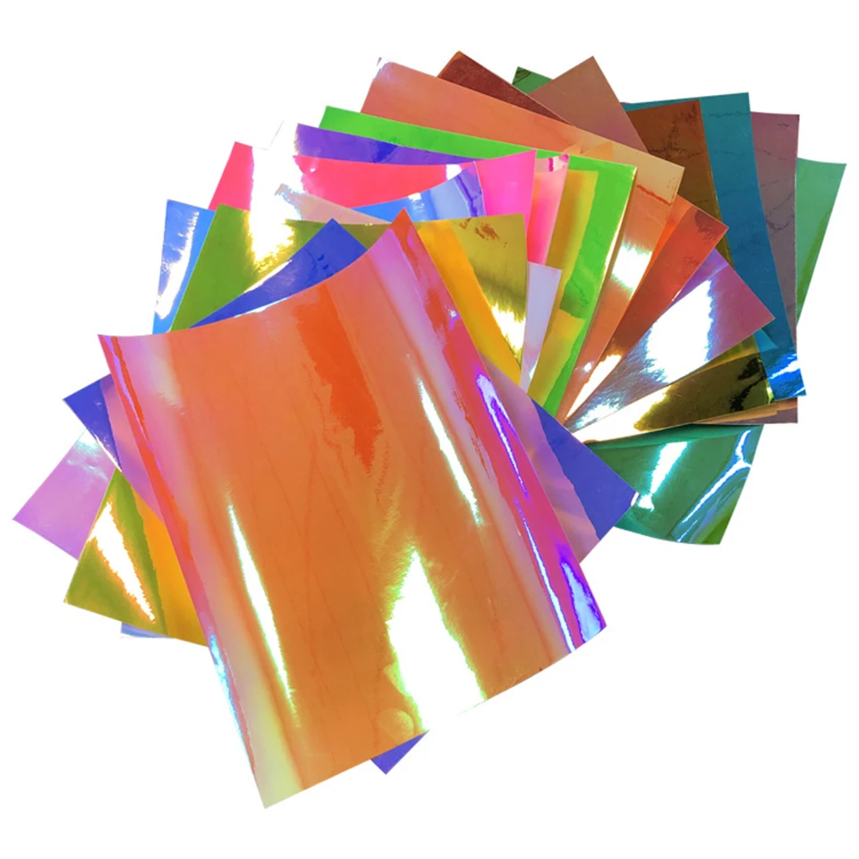 Holographic Vinyl Sticker Sheets - 15-Pack 12