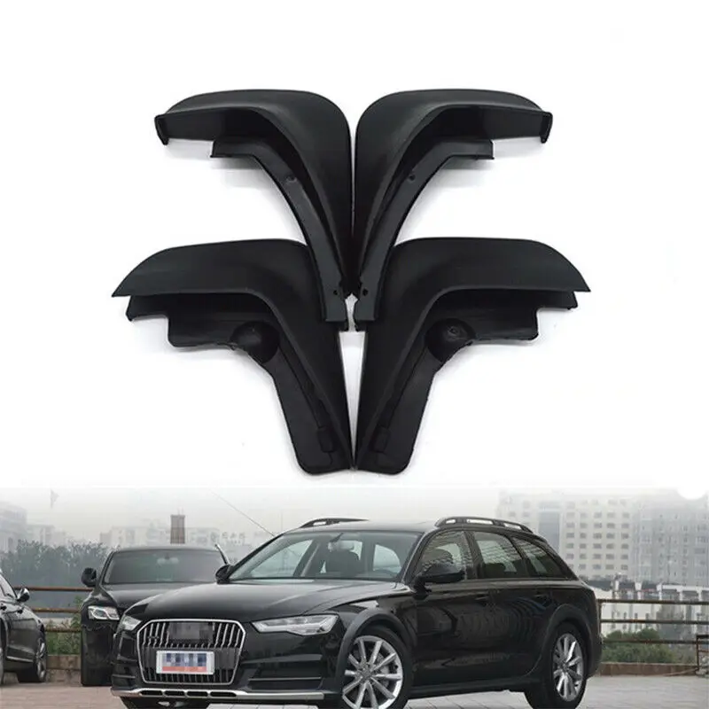 Mudguards Mud Flaps Tire Fenders for Audi A6 C6 2006 - 2010 3rd Gen Sedan Exterior Mudguards Splash Guards Mud Flaps Mud Fenders