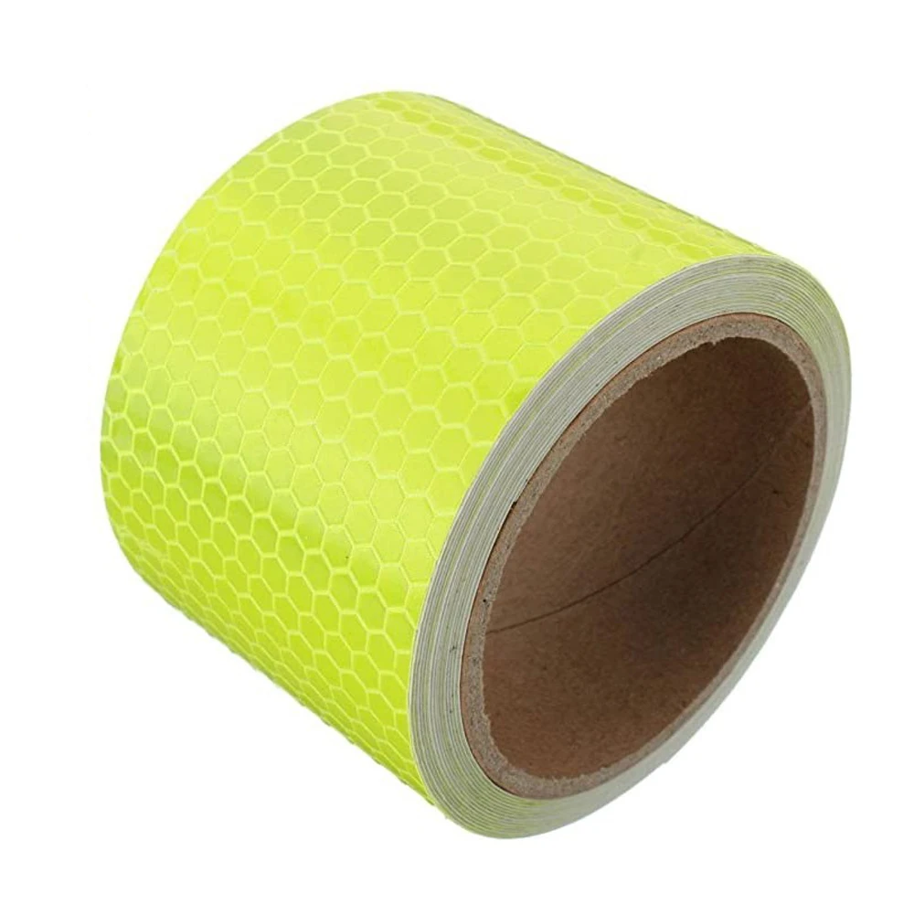 5cm x 3m/rollo de cinta de advertencia impermeable pegatinas de tira Reflector de luz pegatina protectora película reflectante marca de seguridad de