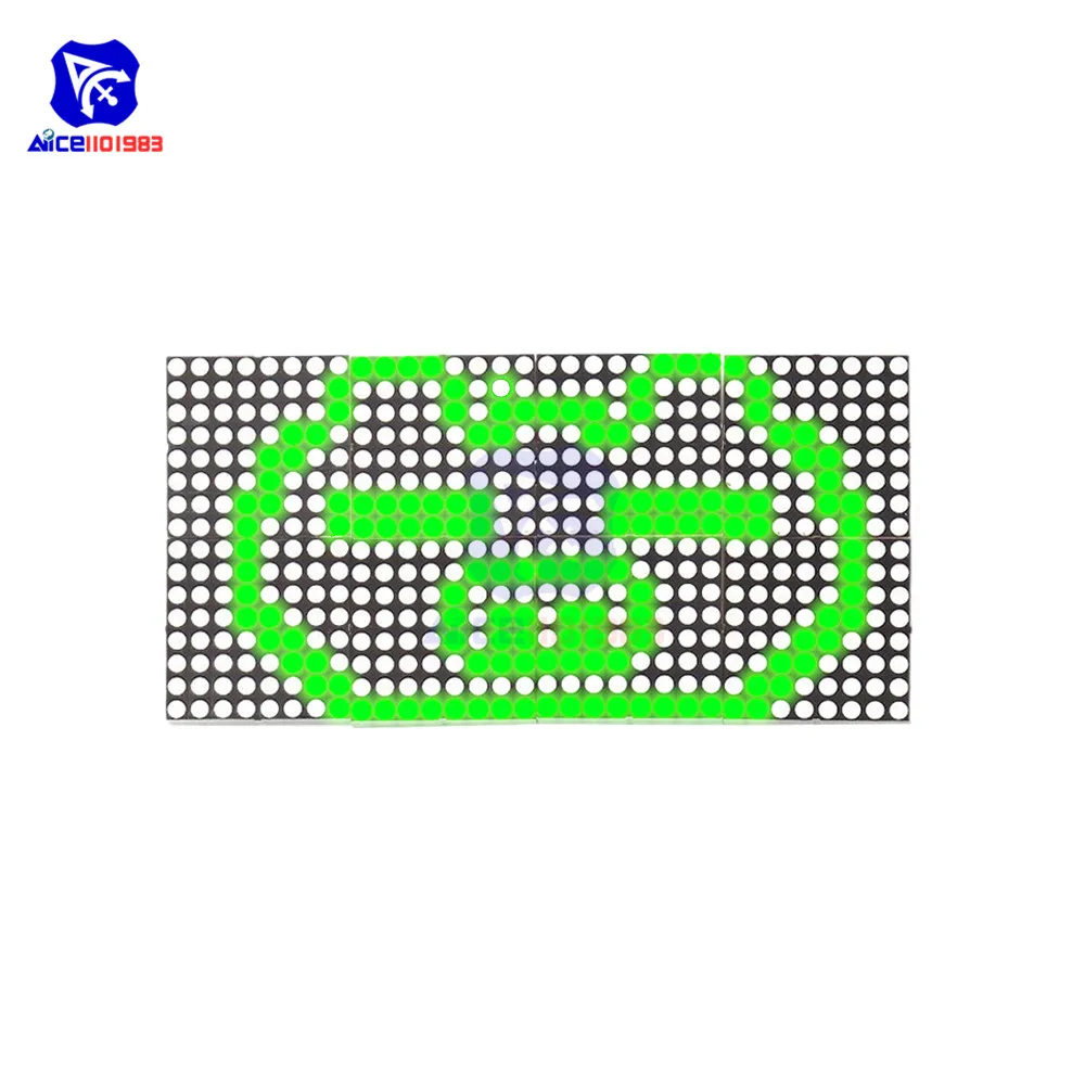 Diymore 16X32 Rood Groen Led Dot Matrix Control Display Module Diy Kit Voor Arduino 51