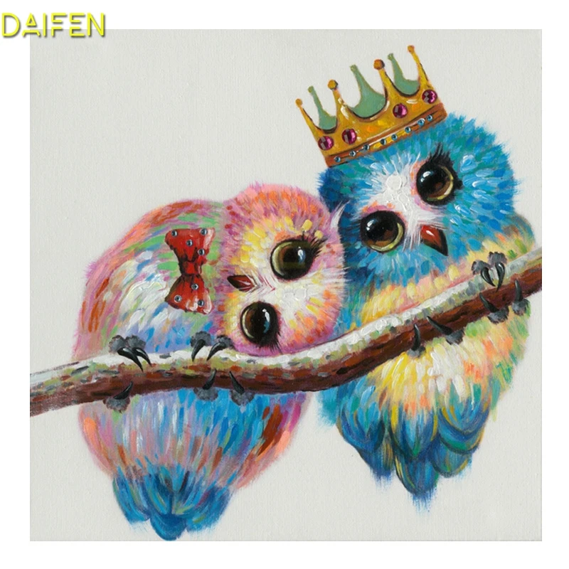 Full Square Diamond painting Cross stitch Crown bow tie 5DDIY Diamond embroidery love Full Round Diamond mosaic Cartoon owl king