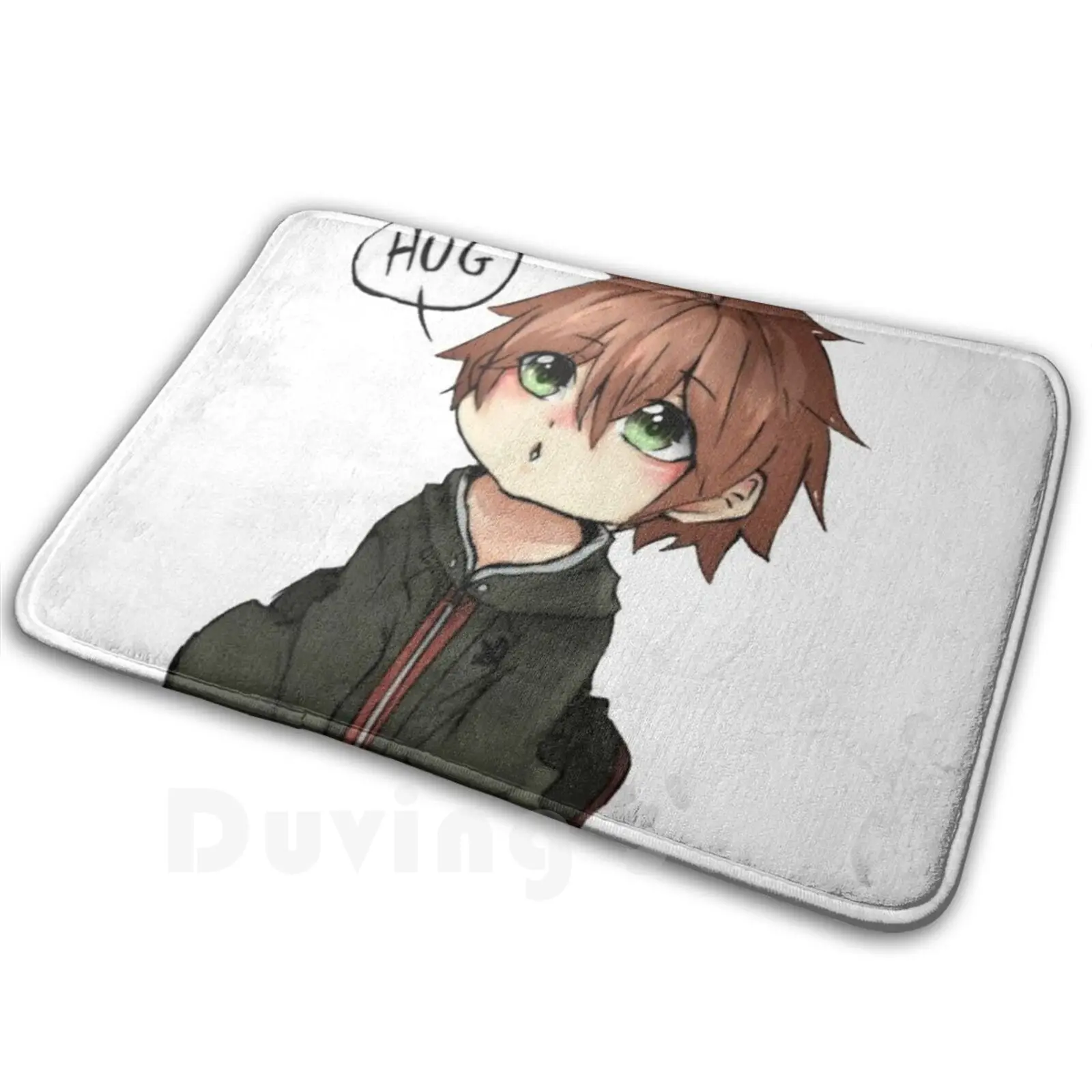 Danganronpa Makoto Naegi Chibi Soft Non-Slip Mat Rug Carpet Cushion Danganronpa Chibi Anime Video Game Makoto Naegi Junko