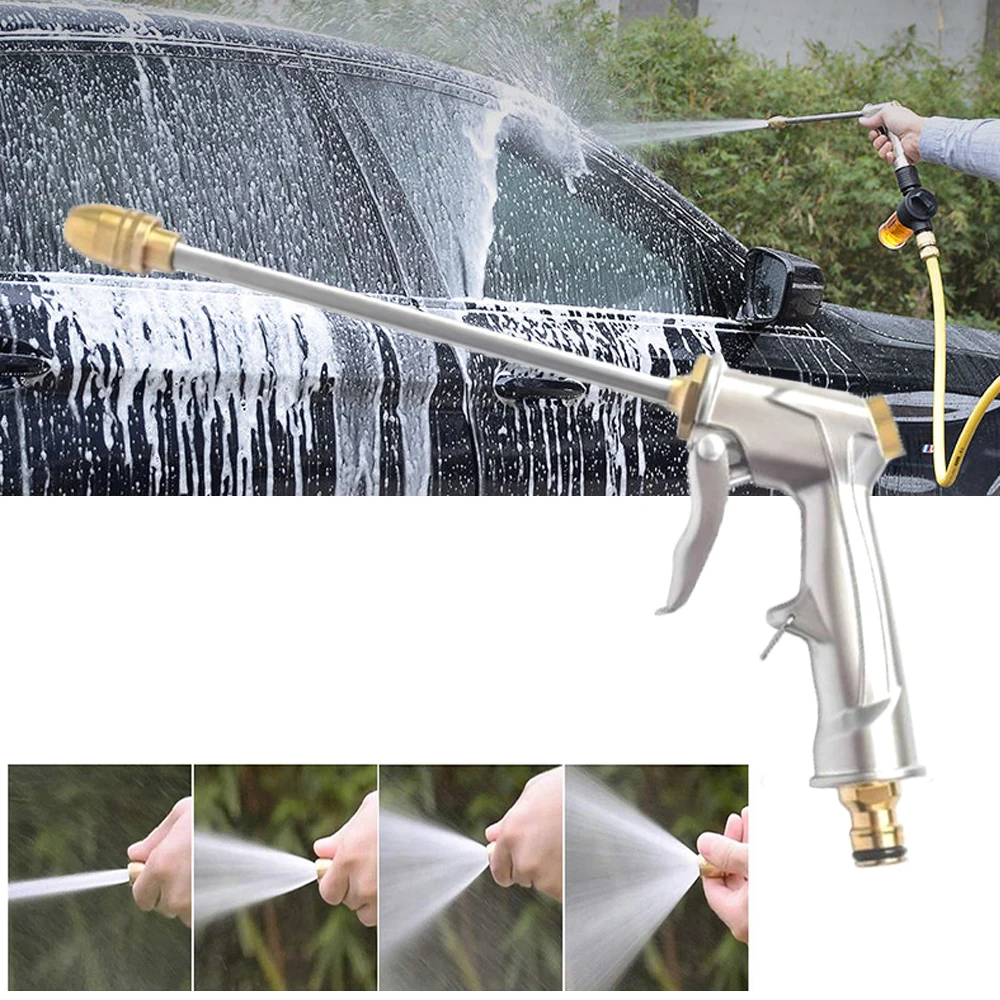 

Water Gun Garden Hose Nozzle Water Spray Adjustable High Pressure Power Washer For Plant Flower Household Cleaning Car Washer