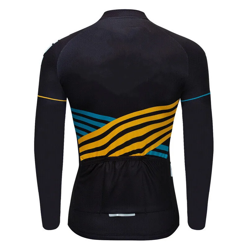 Men\'s Jersey Long Sleeve Suit Sport Riding Bike Fashion Antiskid Ultraviolet-Proof Jacket Cycling Clothes With Pocket