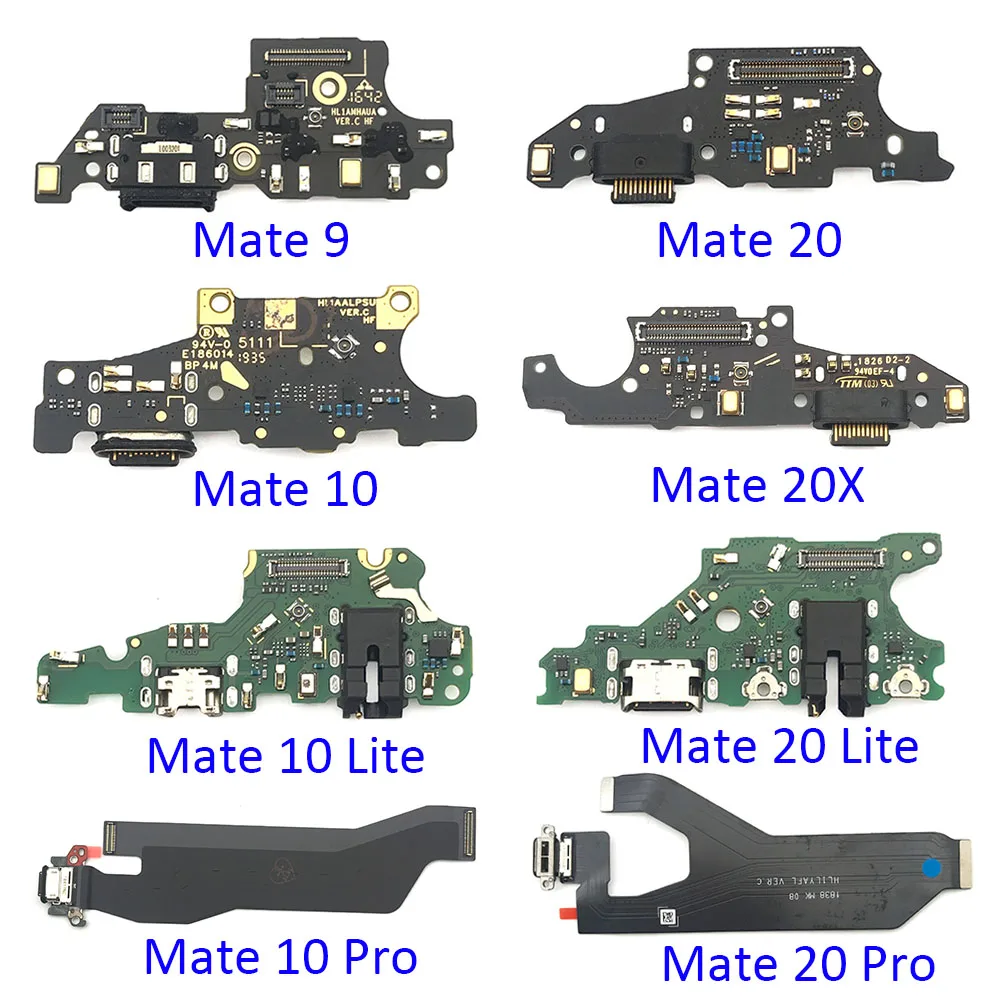 NEW Tested Full Chip USB Charge Port Jack Dock Connector Charging Board Flex Cable For Huawei Mate 9 10 20 30 Lite 40 50 Pro 20X